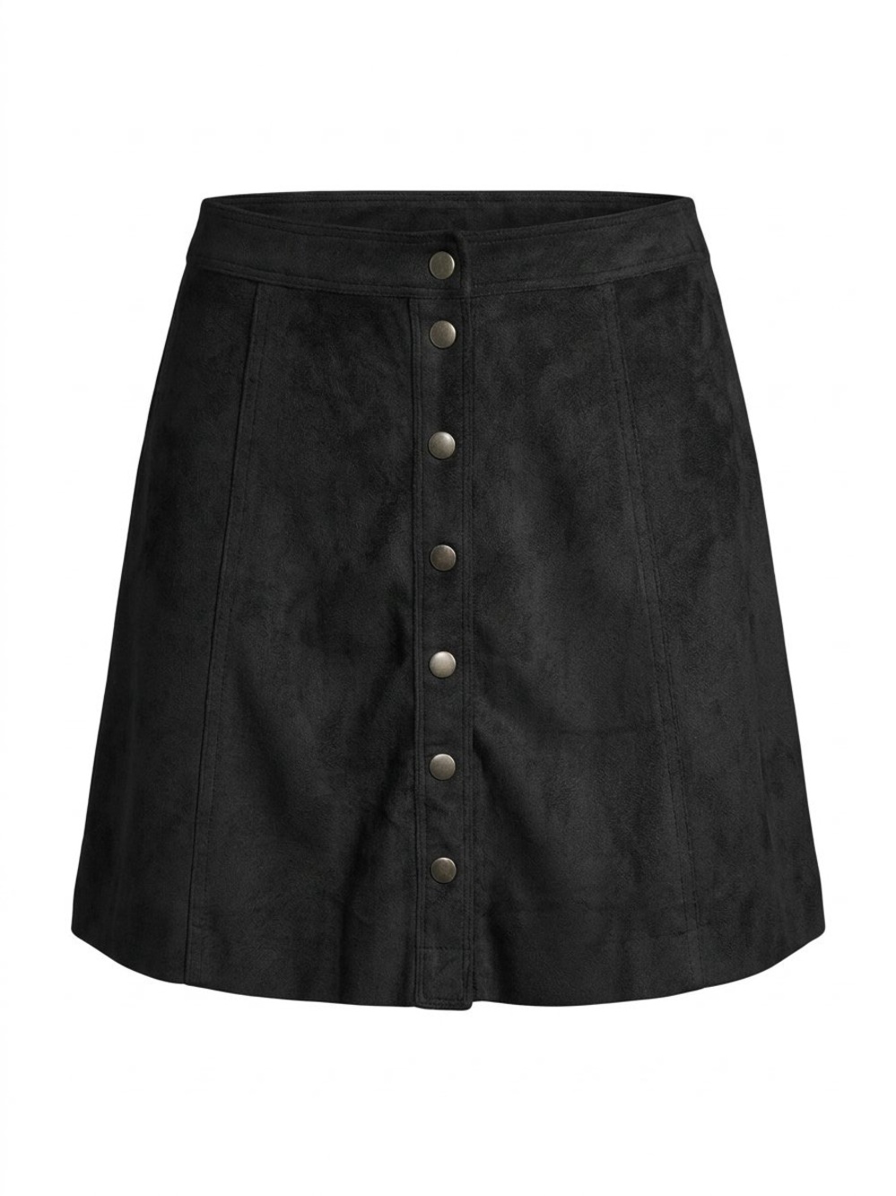 ABERCROMBIE & FITCH / Faux Suede Skirt / snaps / lined / 6 / waist 28”